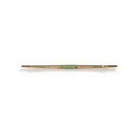 ANTIQUE, EMERALD AND DIAMOND BAR PIN