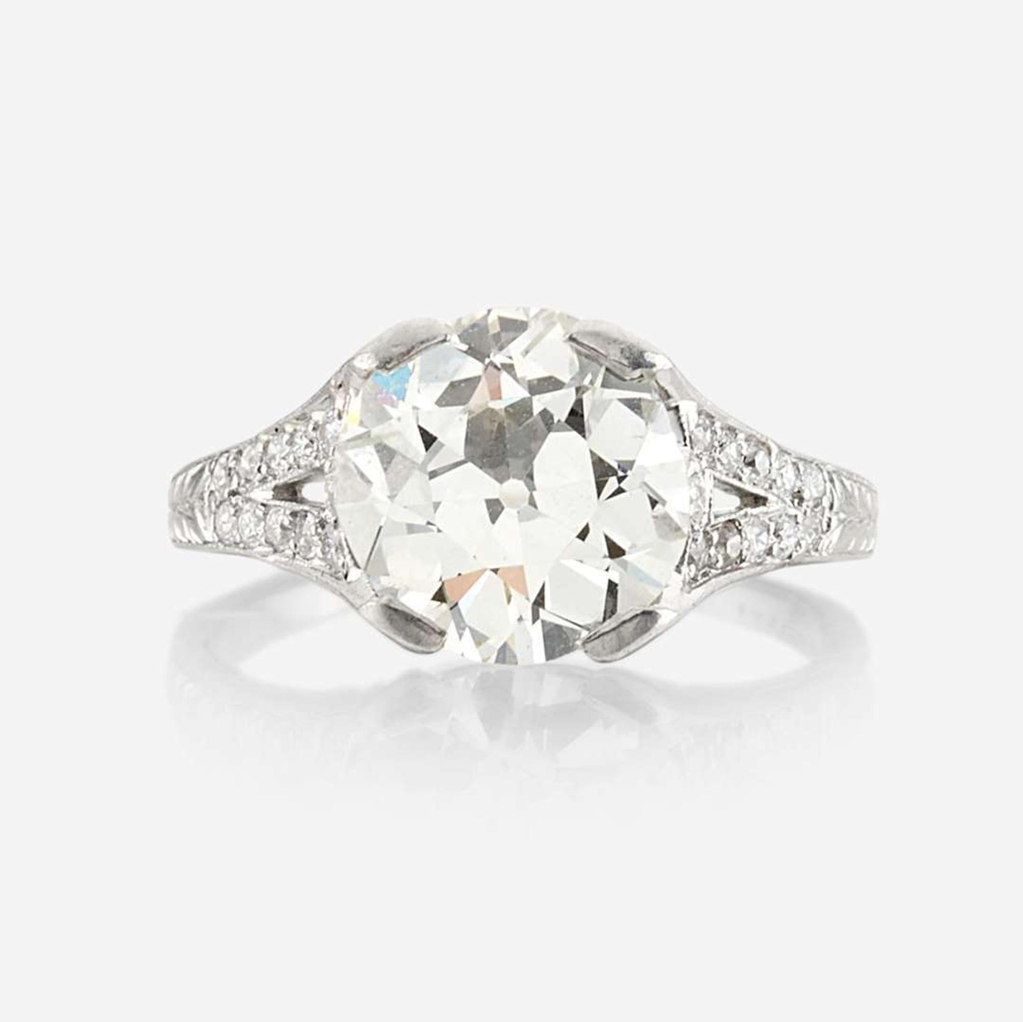 A platinum and diamond solitaire ring, Tiffany & Co.