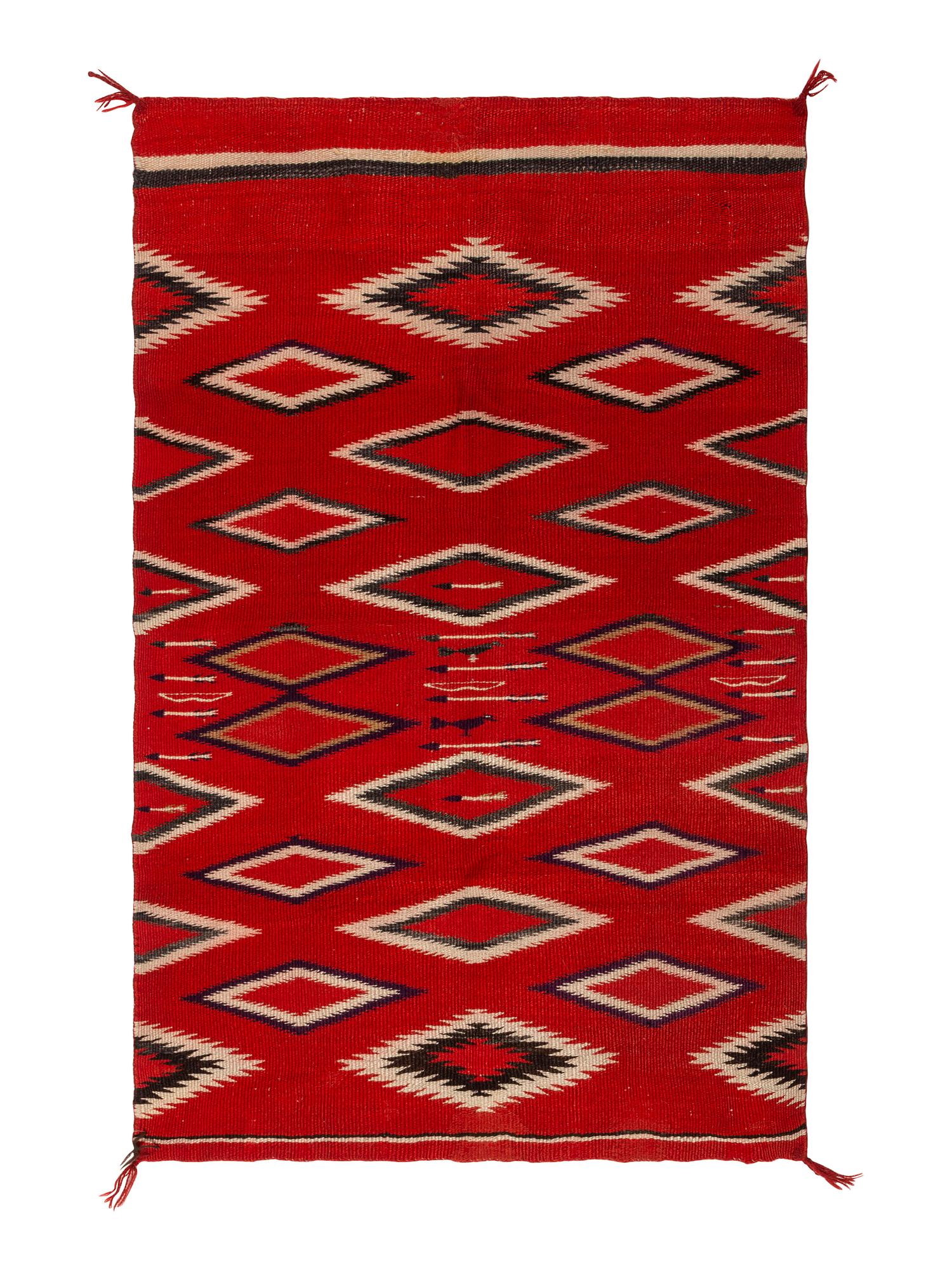 Navajo Germantown Pictorial Child's Blanket / Rug