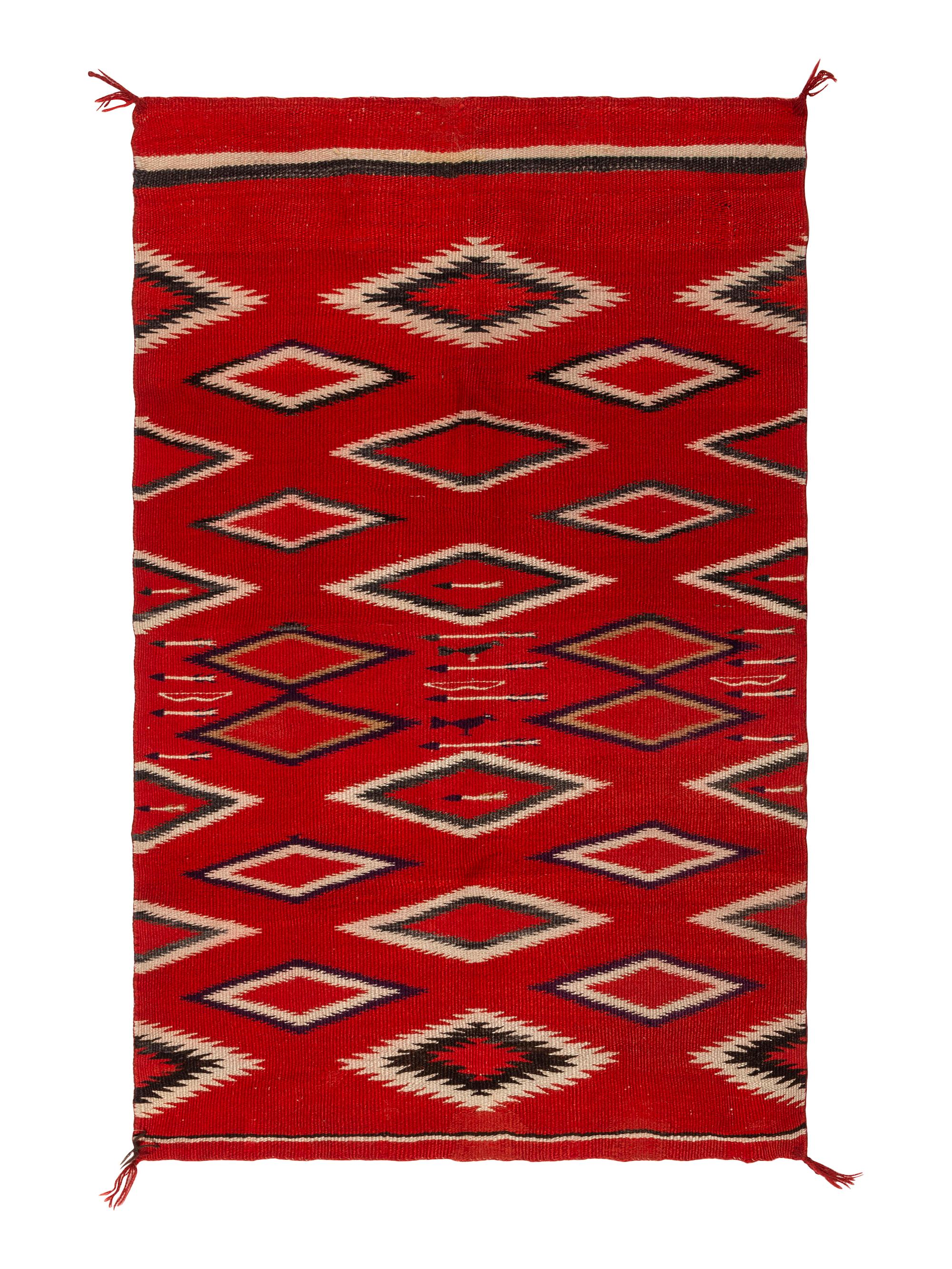 Navajo Germantown Pictorial Child's Blanket / Rug