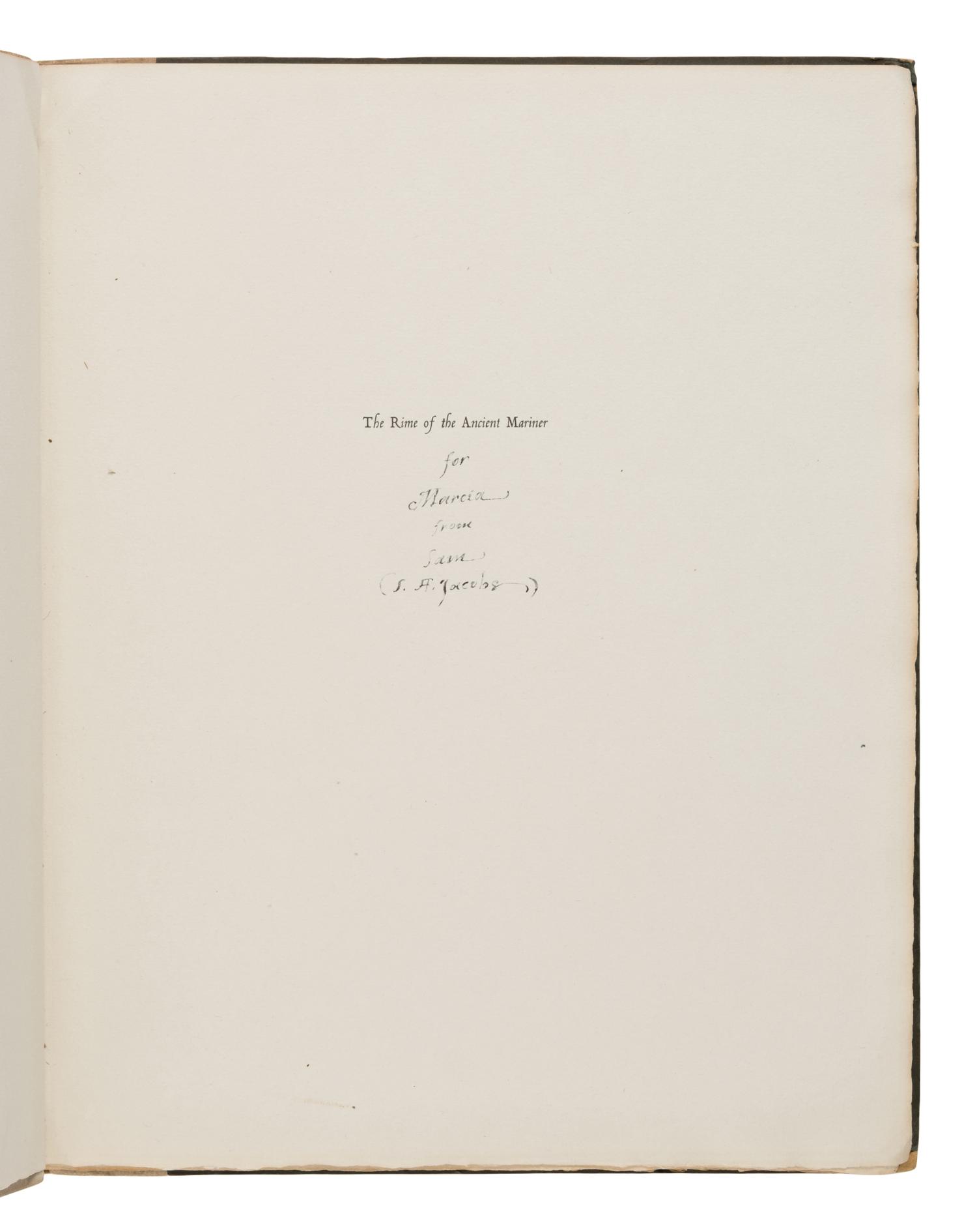 Coleridge, Samuel Taylor (1772-1834). A group of 17 editions of The Rime of the Ancient Mariner , including: