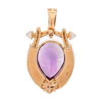 AMETHYST AND DIAMOND PENDANT