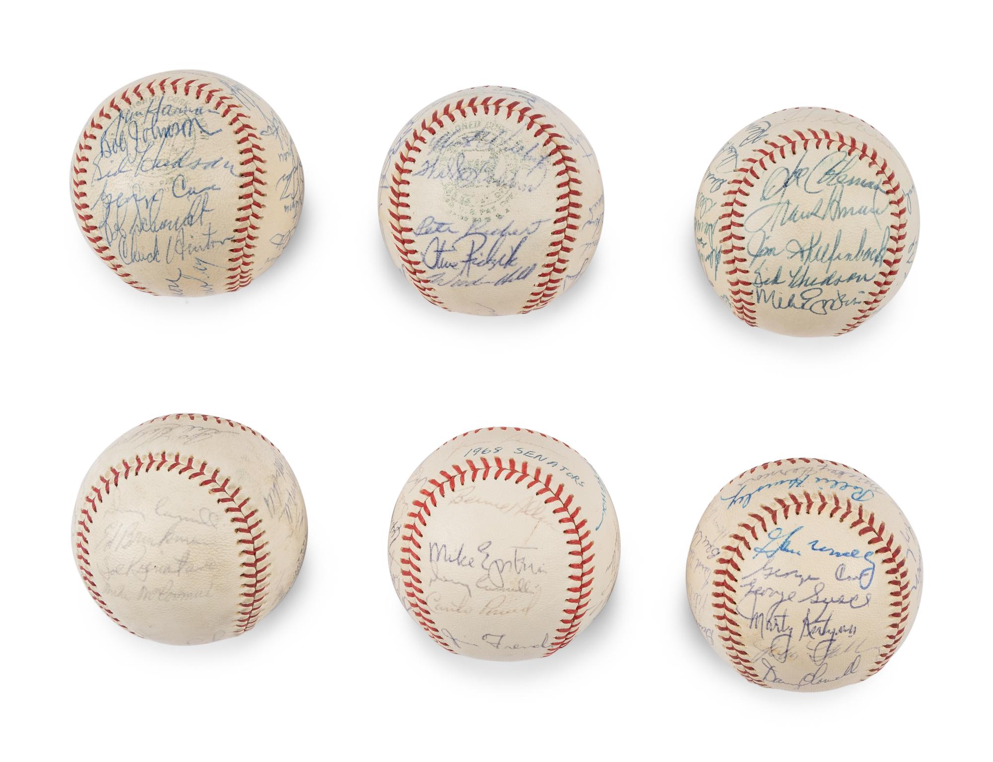 A Group of Assorted 1960s Washington Senators Team Signed Autograph Baseballs