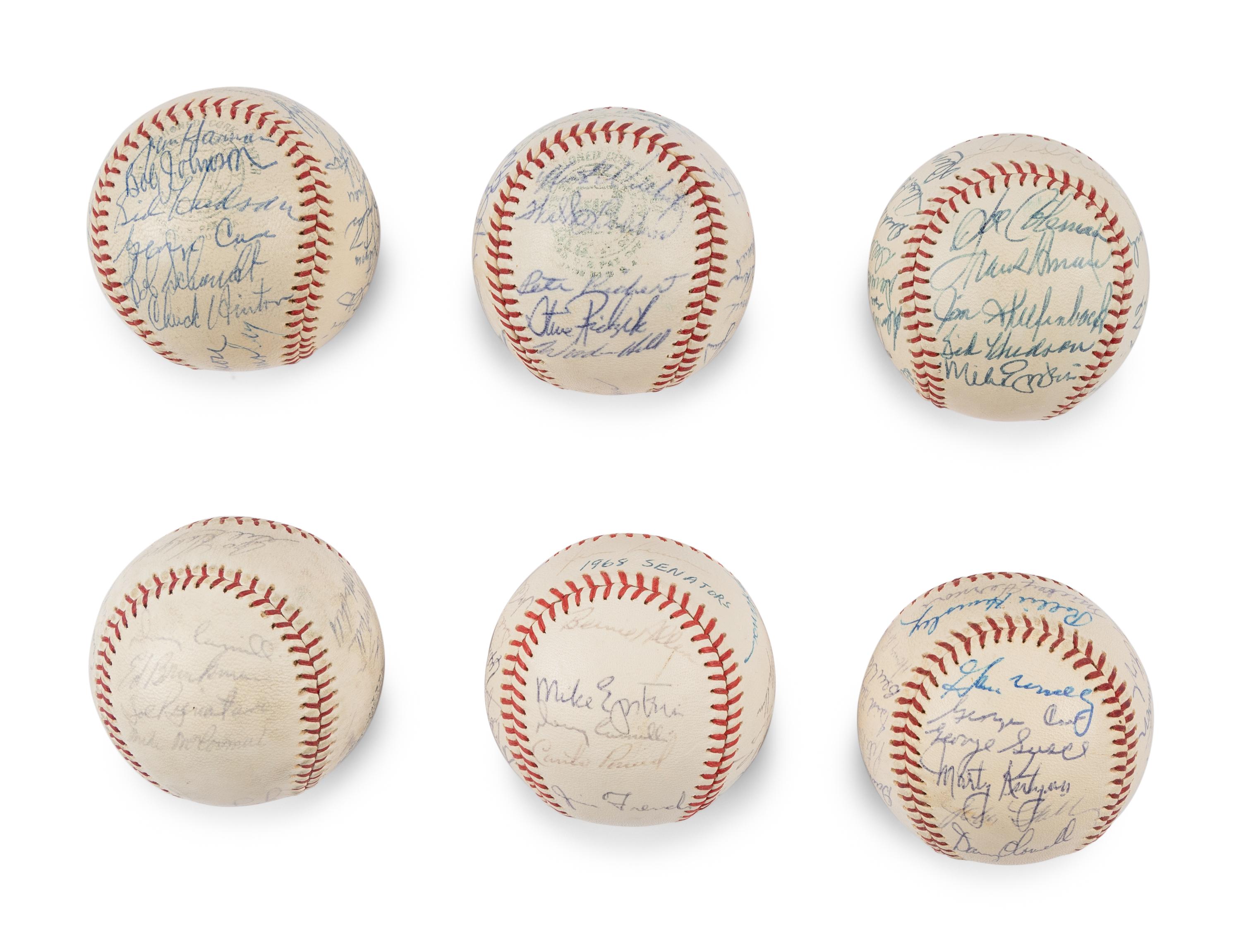 A Group of Assorted 1960s Washington Senators Team Signed Autograph Baseballs