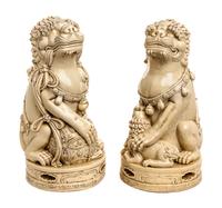 A Pair of Chinese Ceramic Fu Dogs Height 13 1/4 inches. — 20TH CENTURY