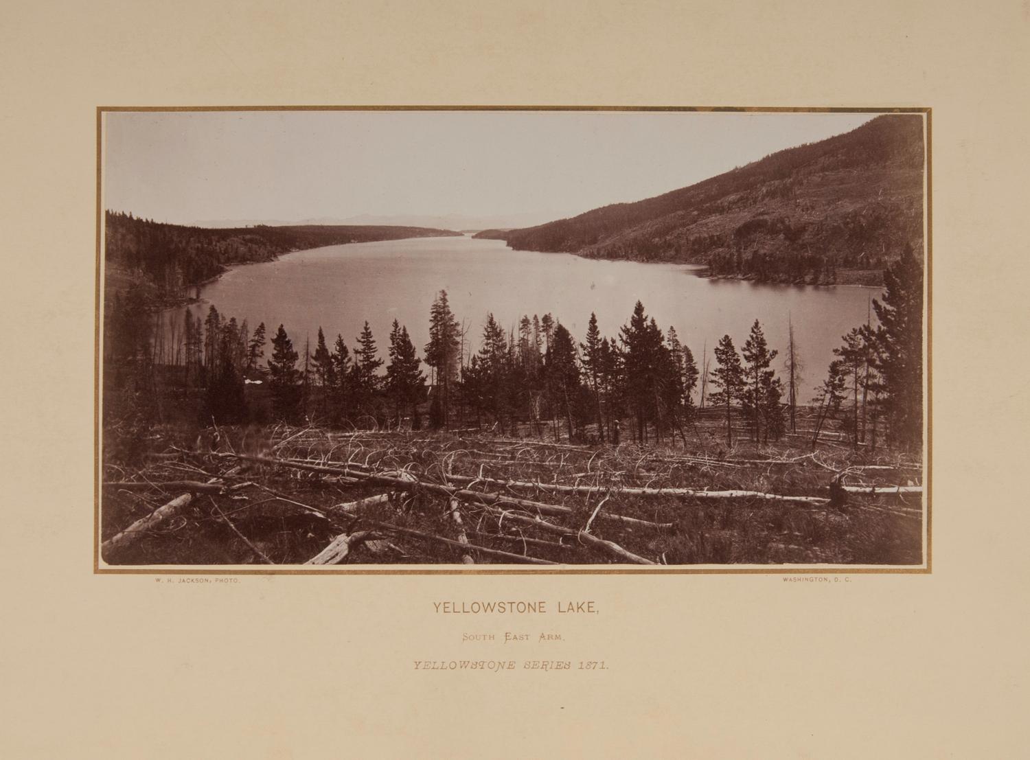 JACKSON, W.H. (1843-1942), photographer. Yellowstone Lake, South East Arm . Washington, DC: 1871.