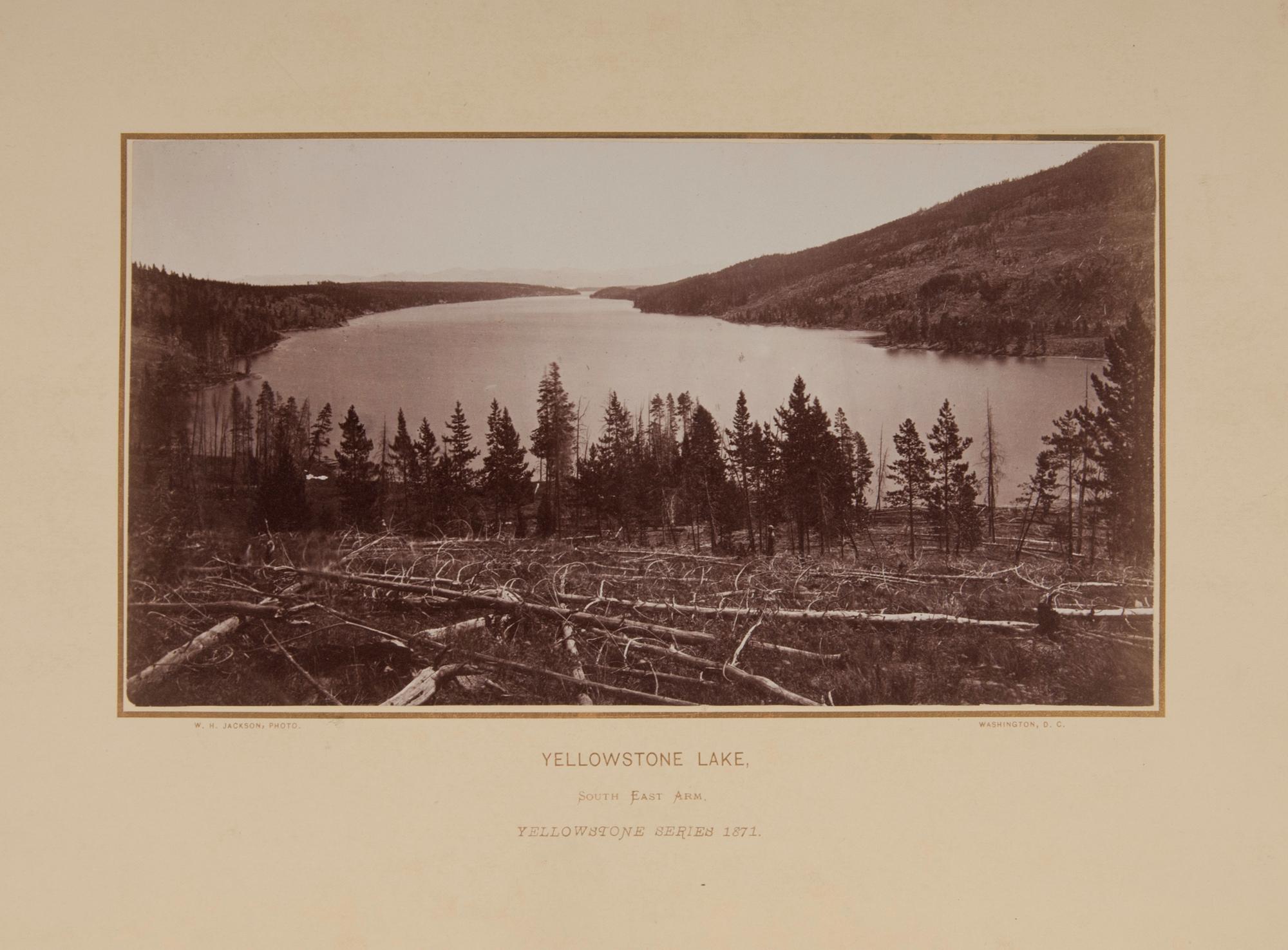 JACKSON, W.H. (1843-1942), photographer. Yellowstone Lake, South East Arm . Washington, DC: 1871.