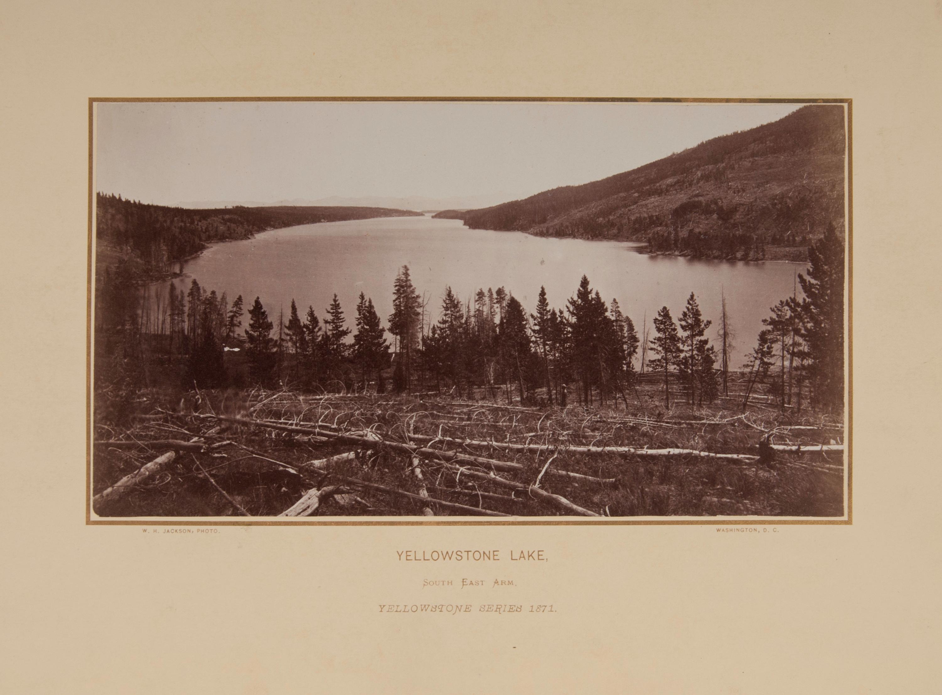 JACKSON, W.H. (1843-1942), photographer. Yellowstone Lake, South East Arm . Washington, DC: 1871.