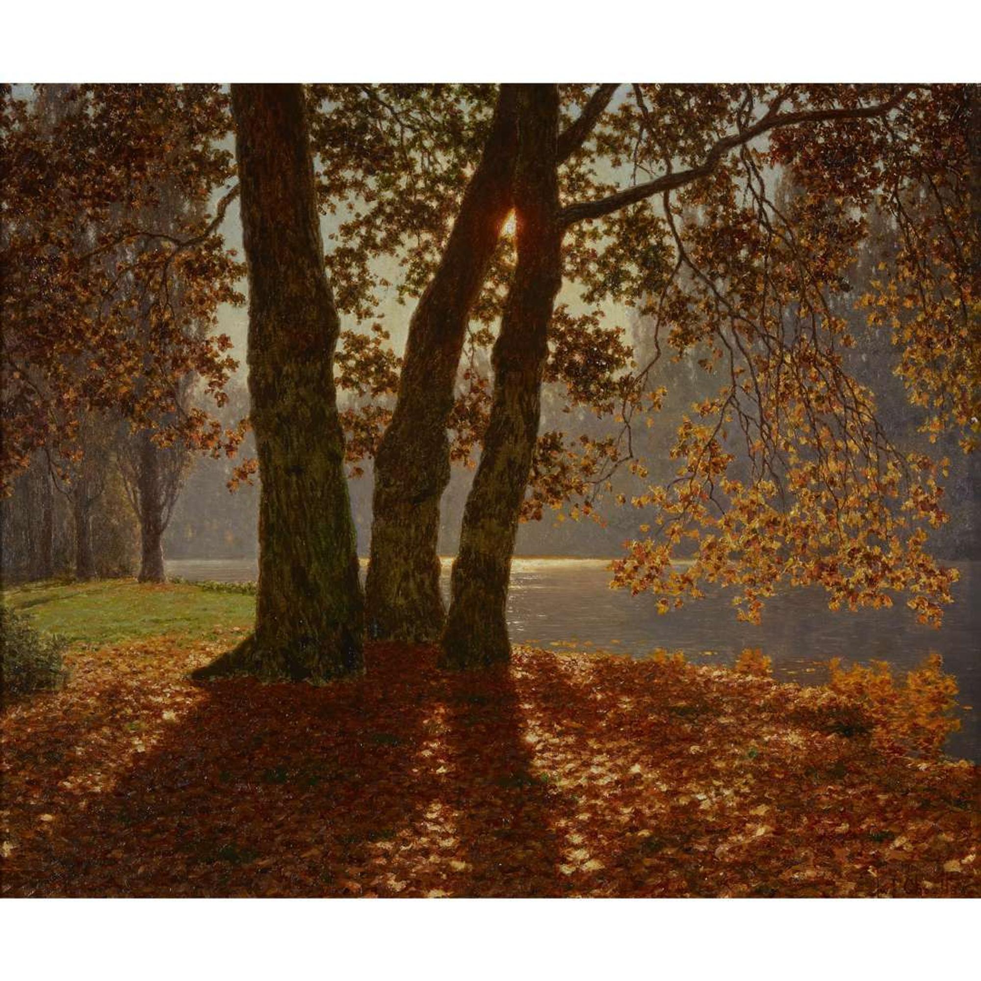 IVAN FEDOROVICH CHOULTSÉ (RUSSIAN 1877–1932) "FIN OCTOBRE, BOIS DE BOULOGNE"