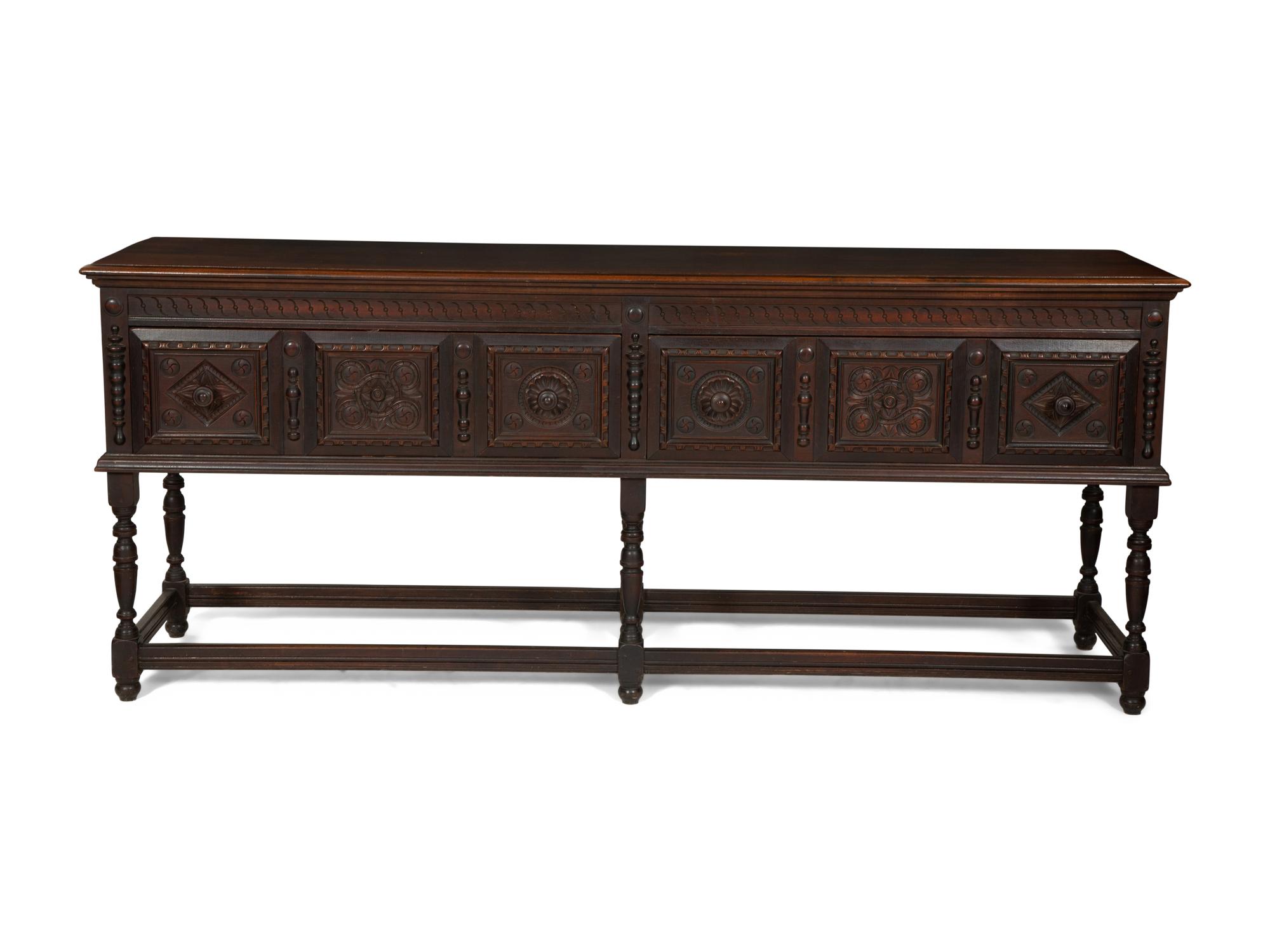 A Renaissance Revival Mahogany Side Board