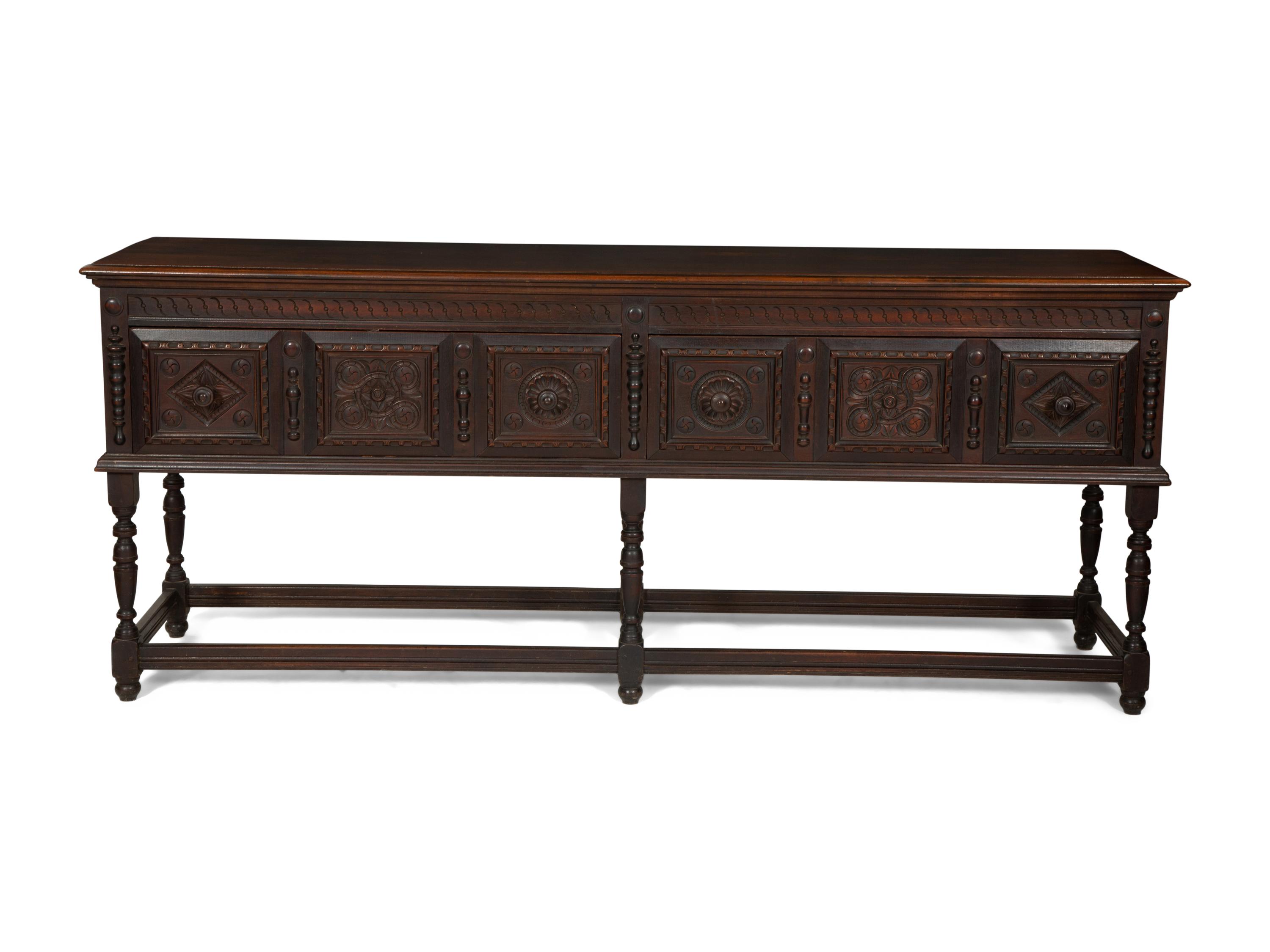 A Renaissance Revival Mahogany Side Board