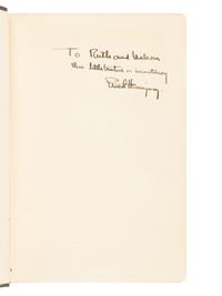 HEMINGWAY, Ernest (1899-1961). The Sun Also Rises . New York: Charles Scribner's Sons, 1927.