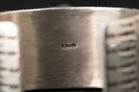Heavily Stamped Sterling Silver Cuff Bracelet
