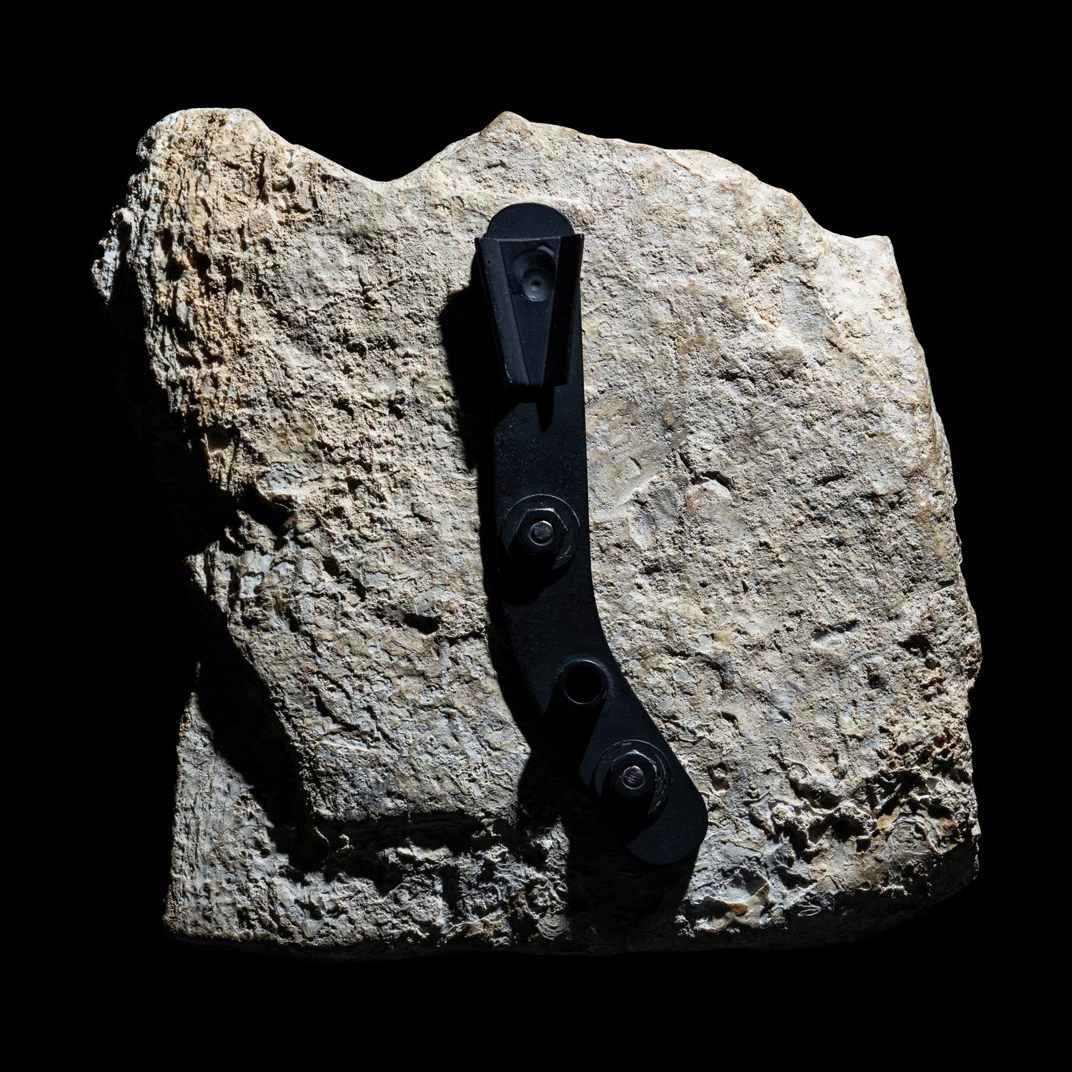 A Maya Limestone Fragment with Glyphs