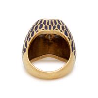 DIAMOND AND ENAMEL RING