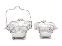 Two English Silver-Plate Baskets