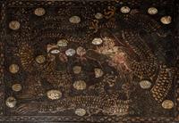 A Korean Mother-of-Pearl and Shagreen Inlaid Brown Lacquered Low Table