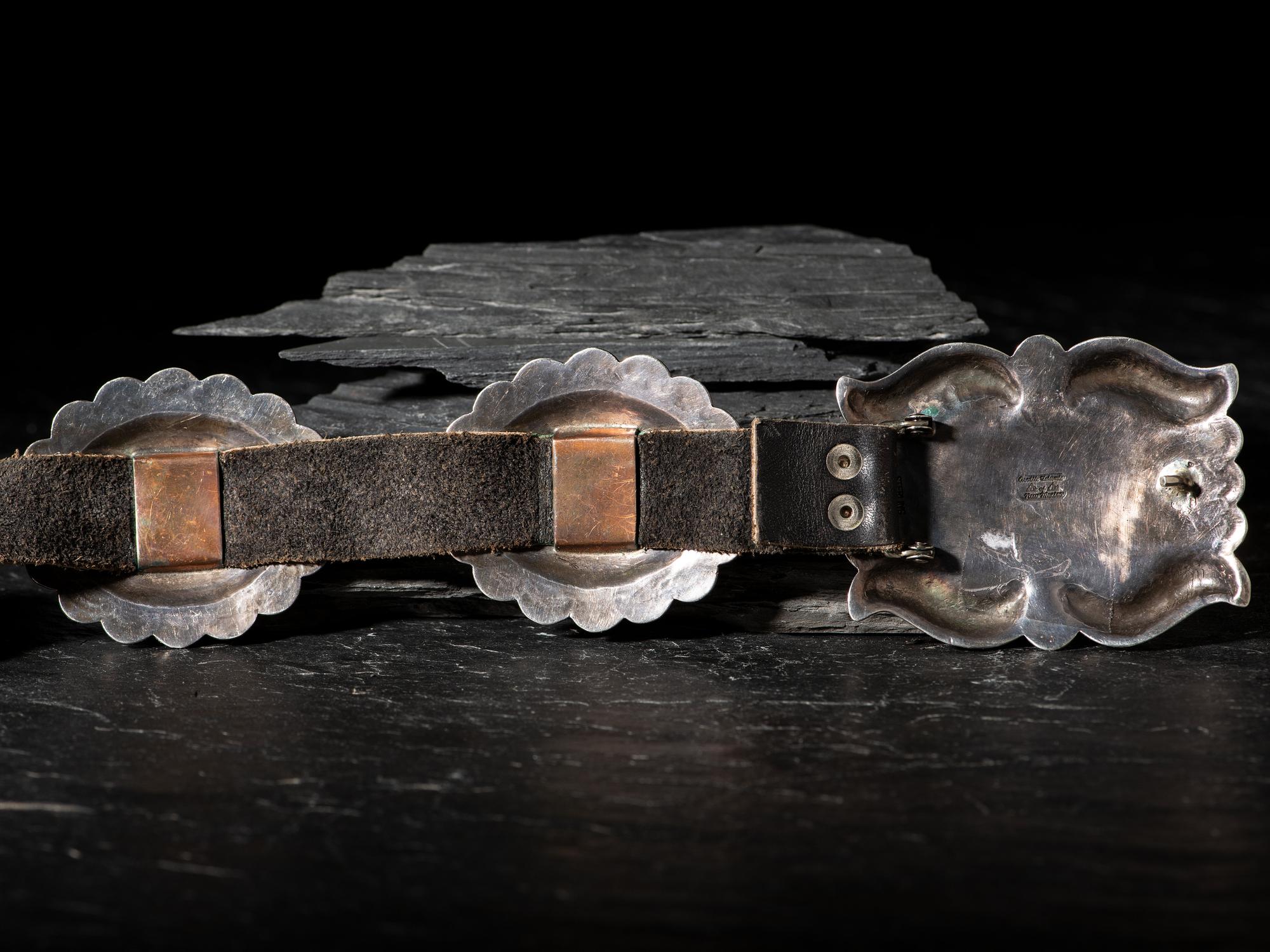 Sterling Silver and Morenci Turquoise Concha Belt