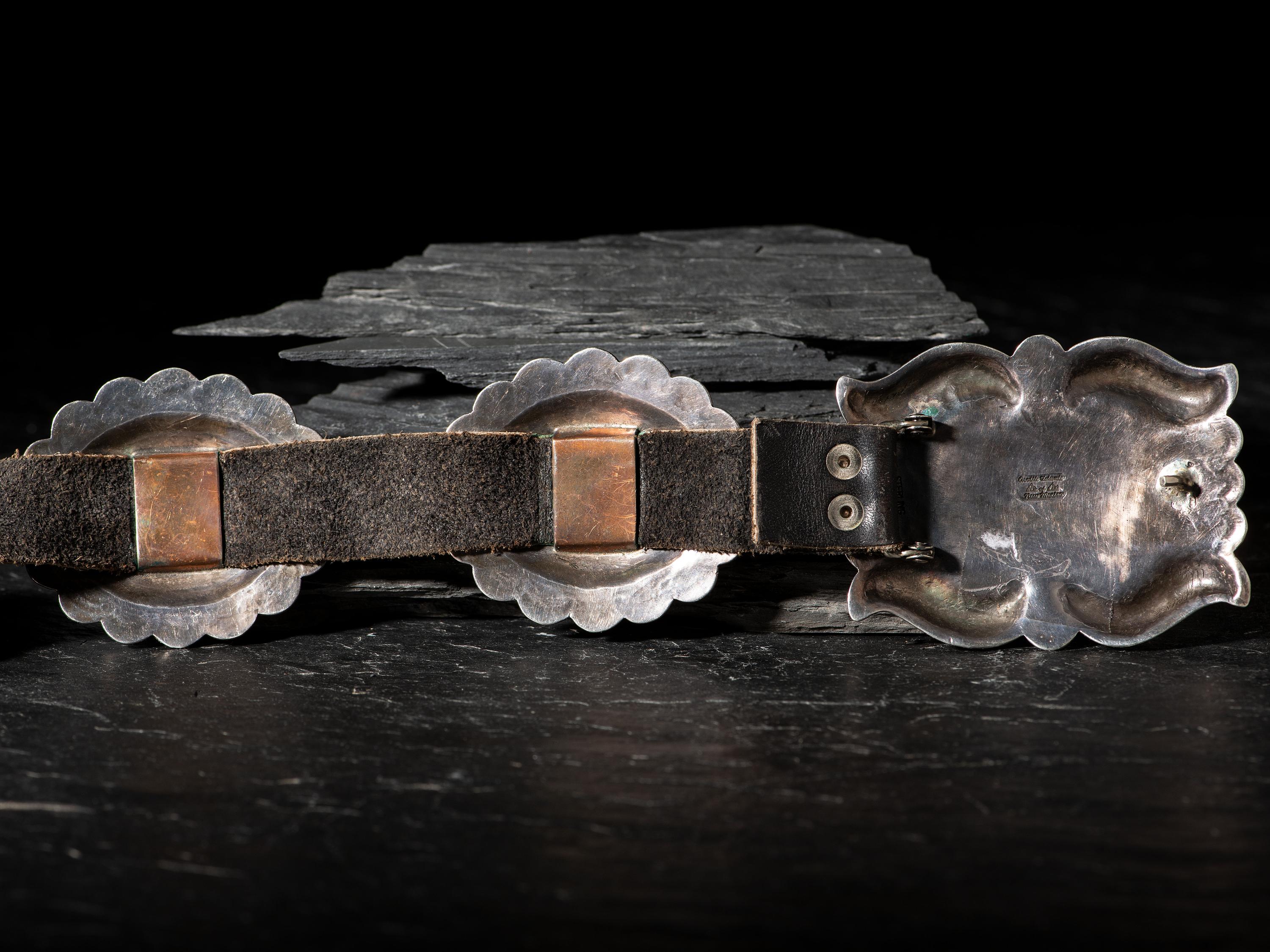 Sterling Silver and Morenci Turquoise Concha Belt