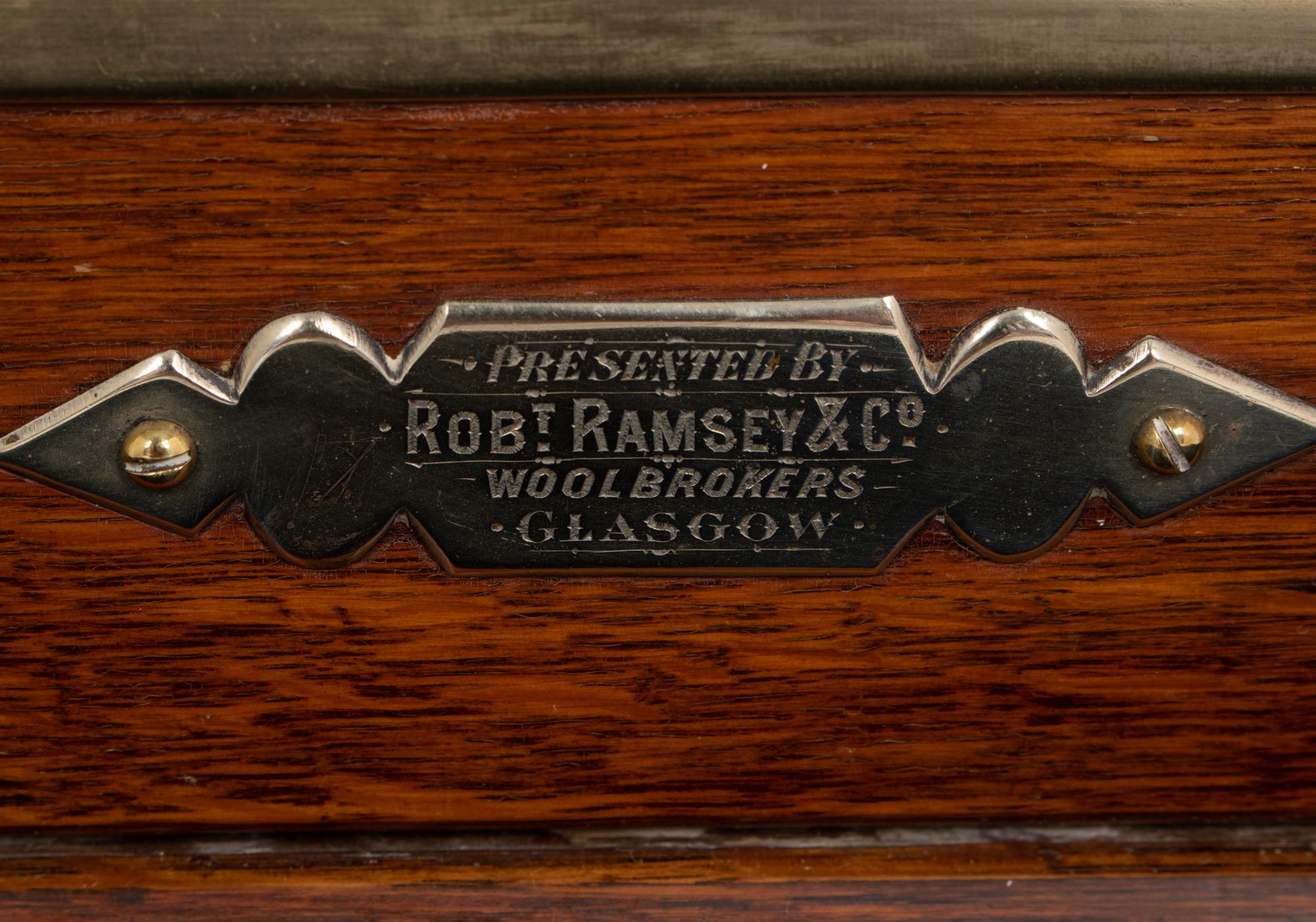 A Scottish Silver-Plate, Oak and Cut Glass Tantalus