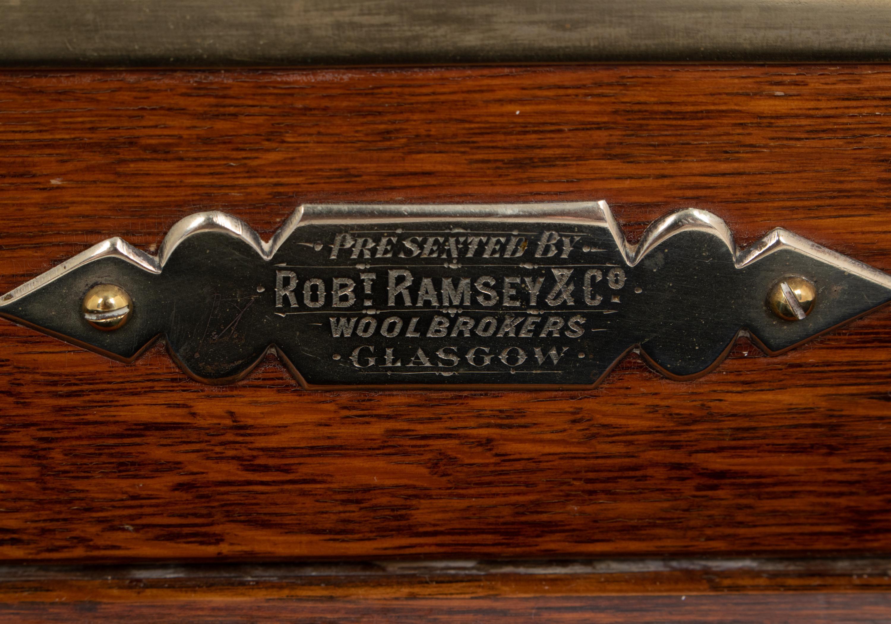 A Scottish Silver-Plate, Oak and Cut Glass Tantalus