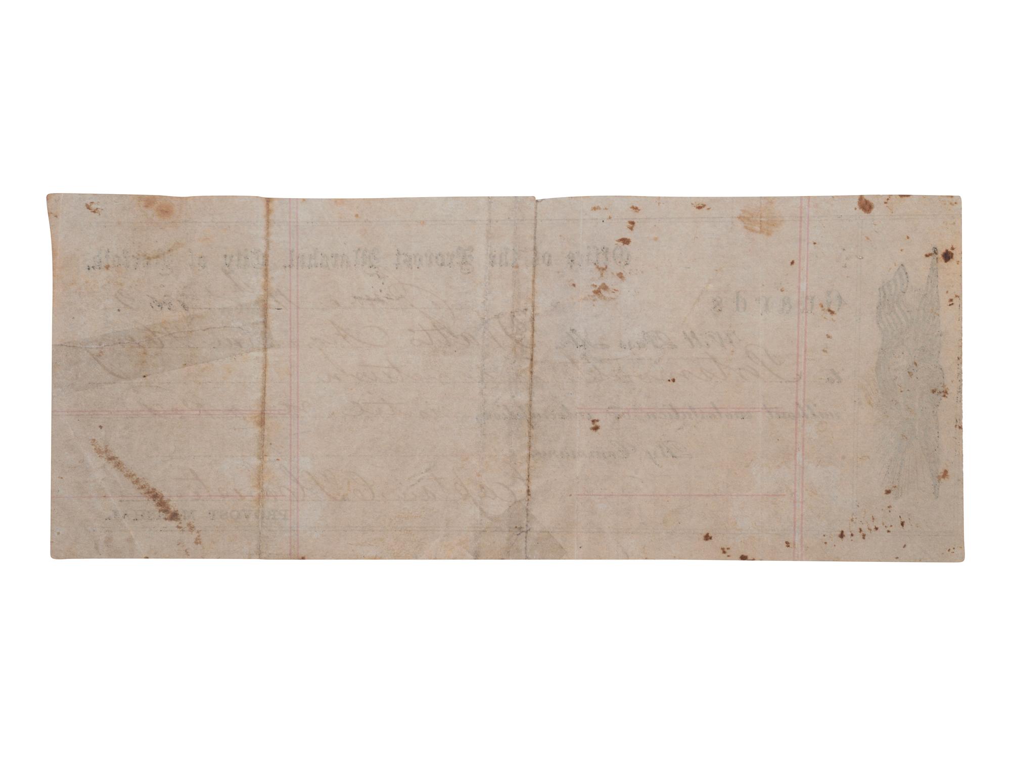 [CIVIL WAR - AFRICAN AMERICANA]. Partially printed pass issued to "Watt's Negro man Henry." Norfolk, VA, 11 June 1862.
