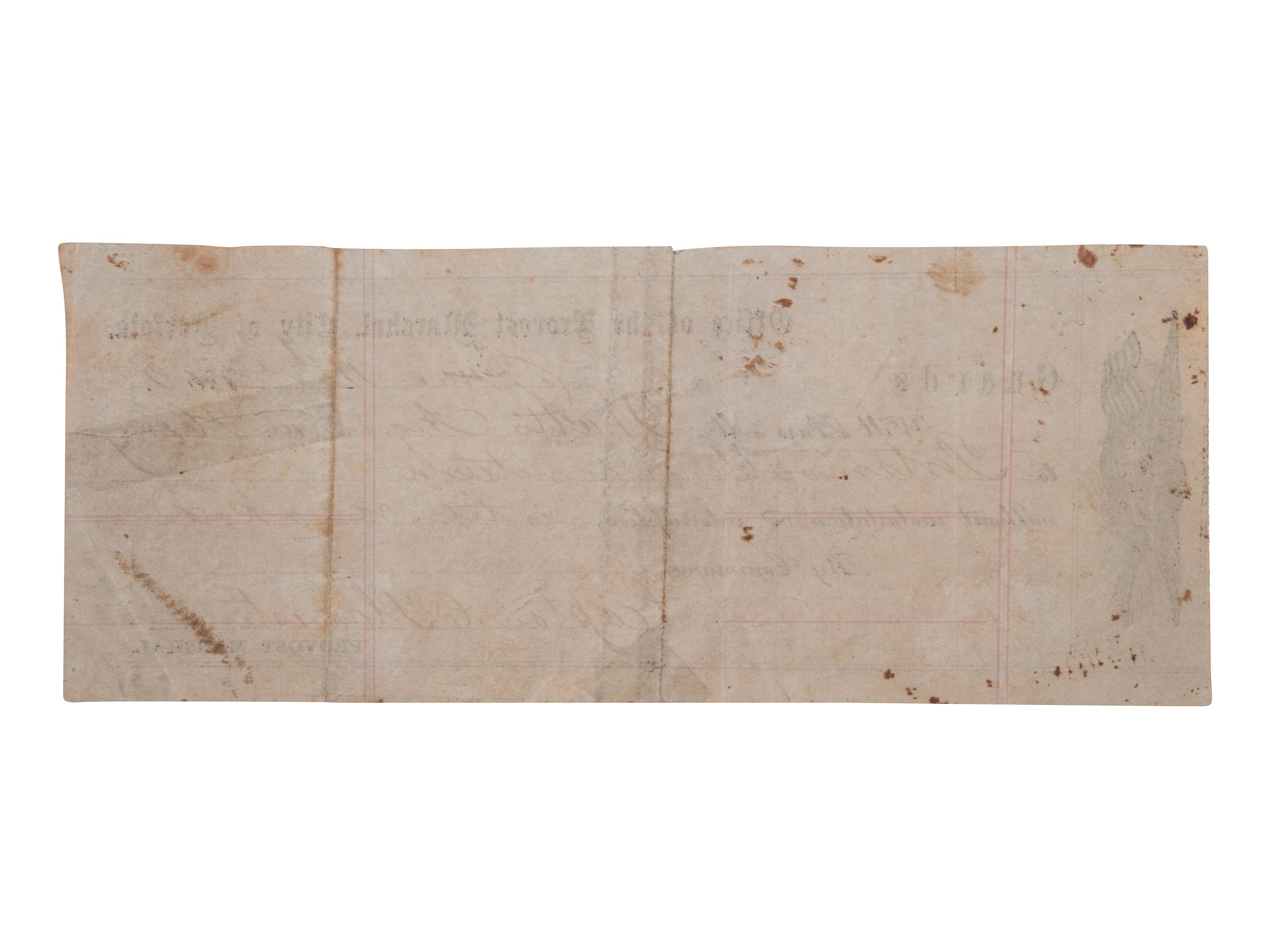 [CIVIL WAR - AFRICAN AMERICANA]. Partially printed pass issued to "Watt's Negro man Henry." Norfolk, VA, 11 June 1862.