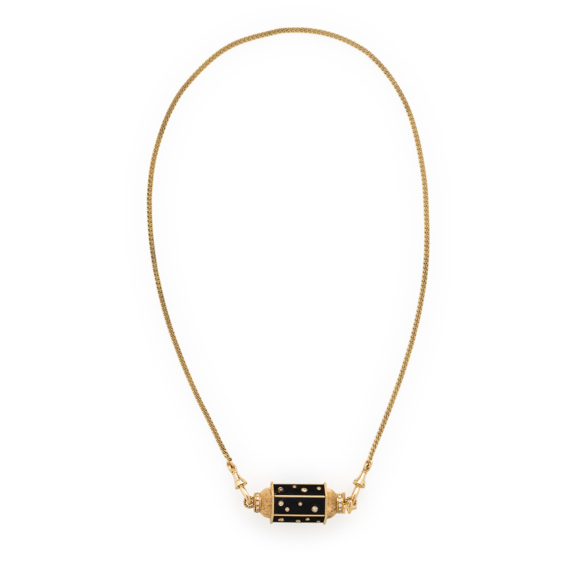 Marie Lichtenberg, 'Dot Locket', Diamond and Yellow Gold Necklace