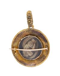 A Georgian Yellow Gold Lover's Eye Pendant/Brooch, 6.45 dwts.