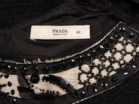 Prada, Black Tweed Dress & Nylon Handbag