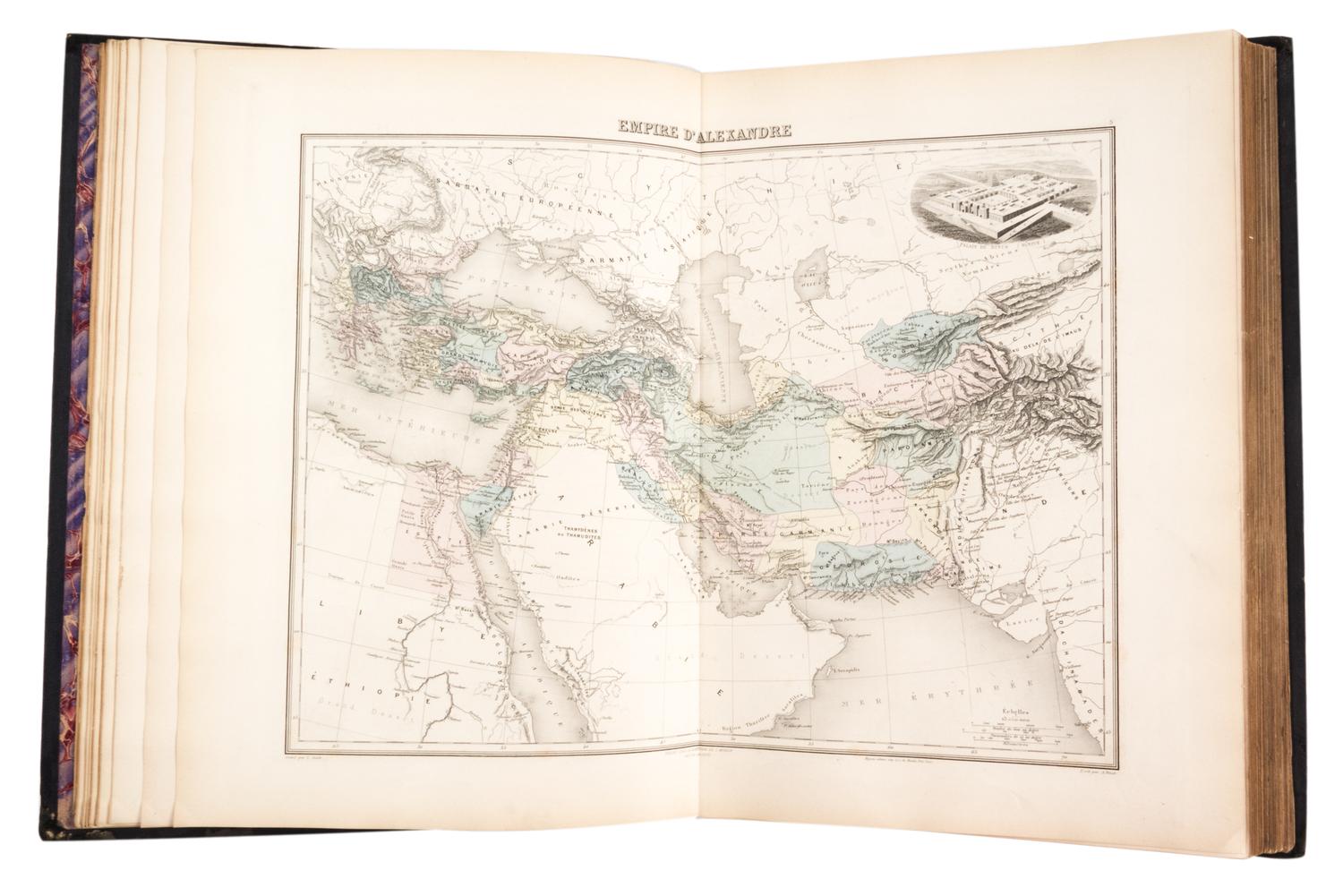 (ATLAS) MARTINEAU, M.A. Nouvel Atlas Illustre. Paris, 1898. With 62 double-page maps.