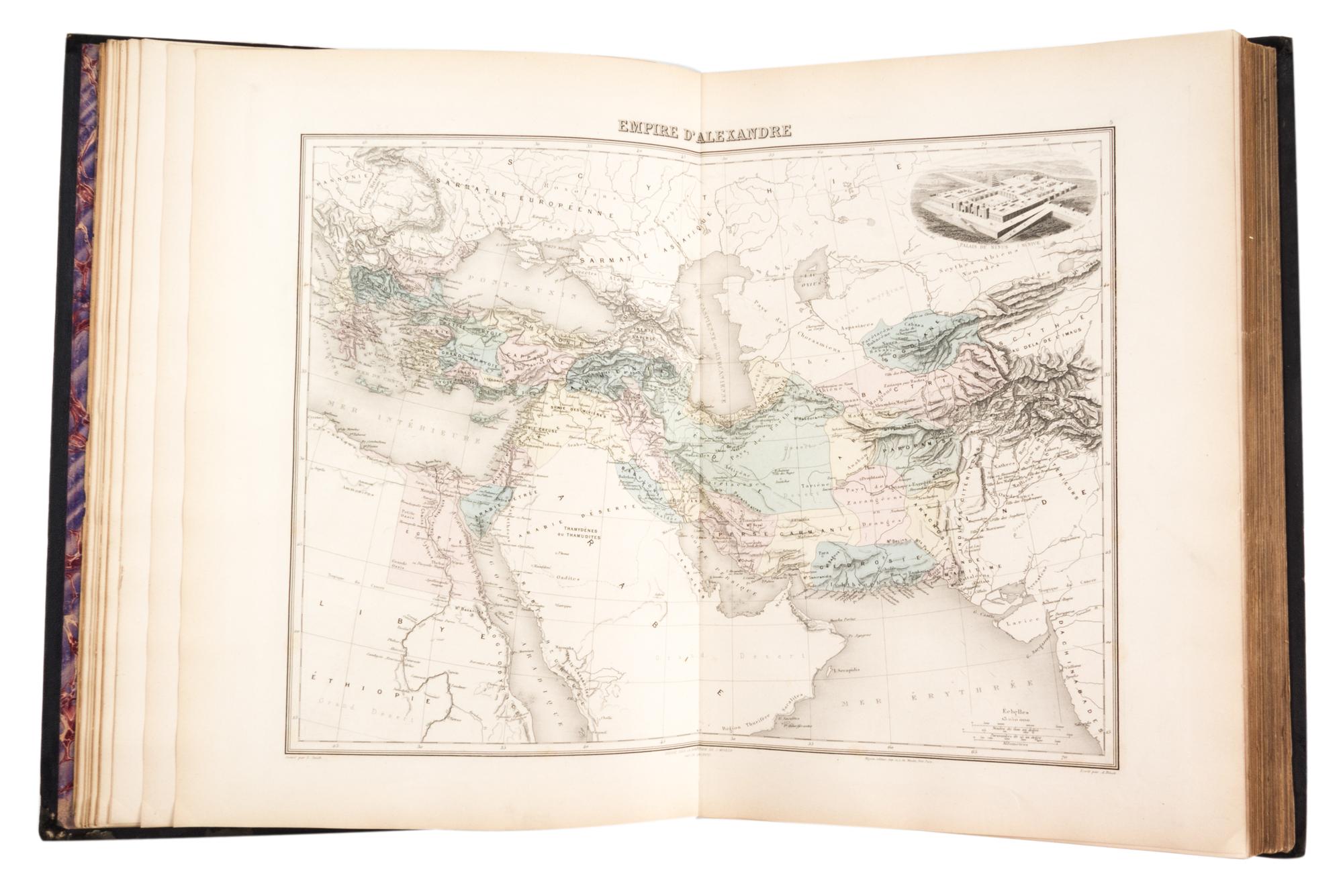 (ATLAS) MARTINEAU, M.A. Nouvel Atlas Illustre. Paris, 1898. With 62 double-page maps.