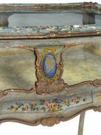 A Venetian Carved and Painted Vitrine Table
