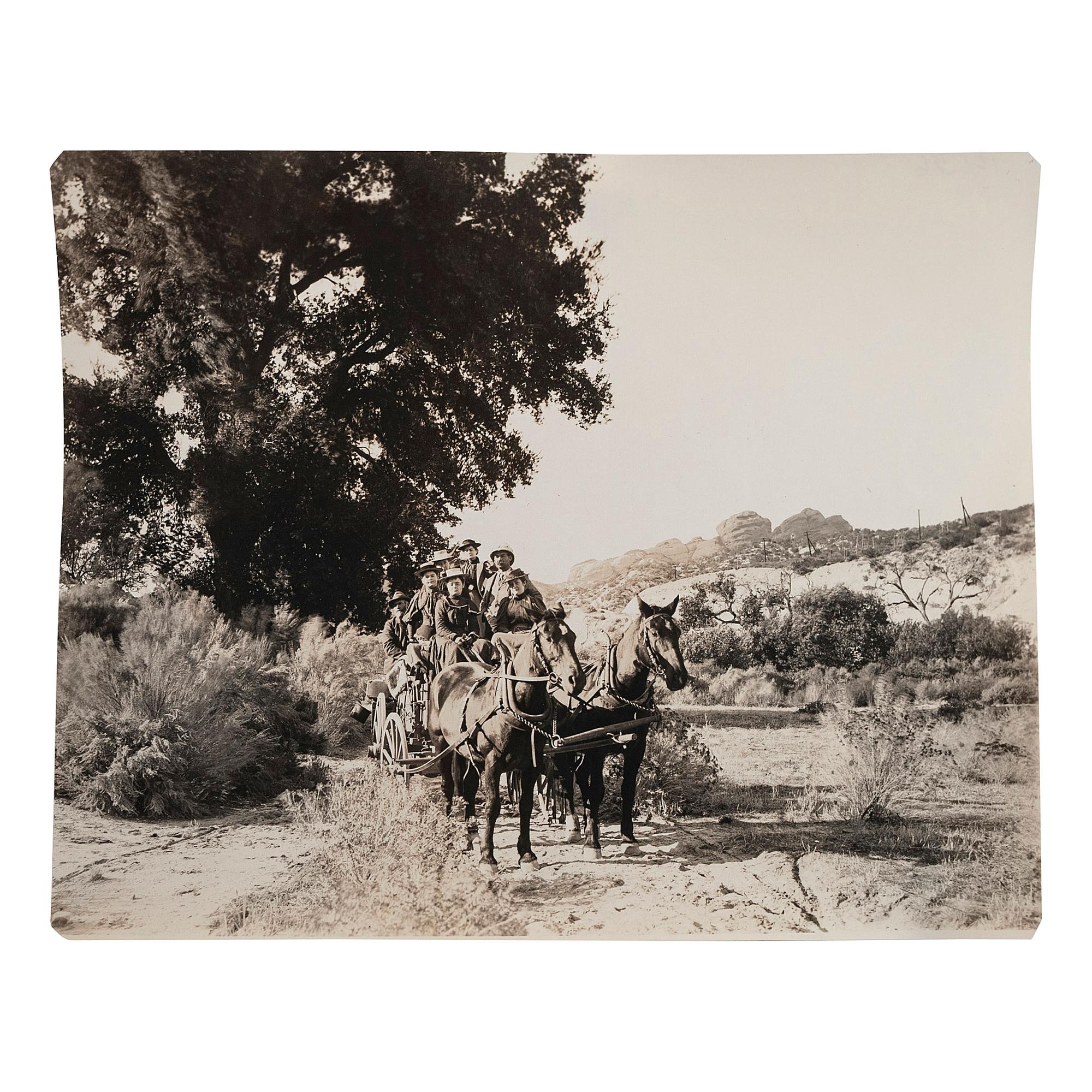 [STAGECOACHES]. A group of 3 California stagecoach photographs, comprising: