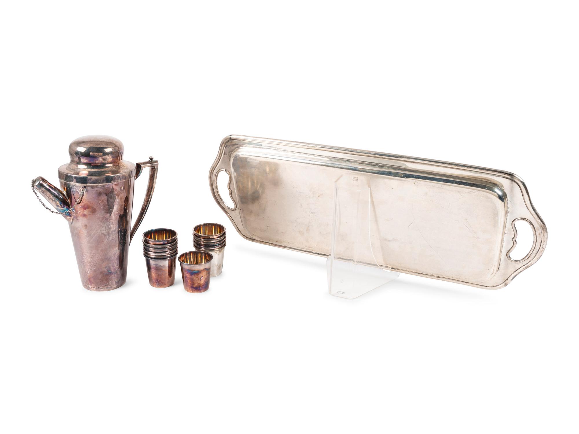 A Frank M. Whiting and Co. Silver 'Pistol Lake Fishing and Movie Club' Presentation Cocktail Service