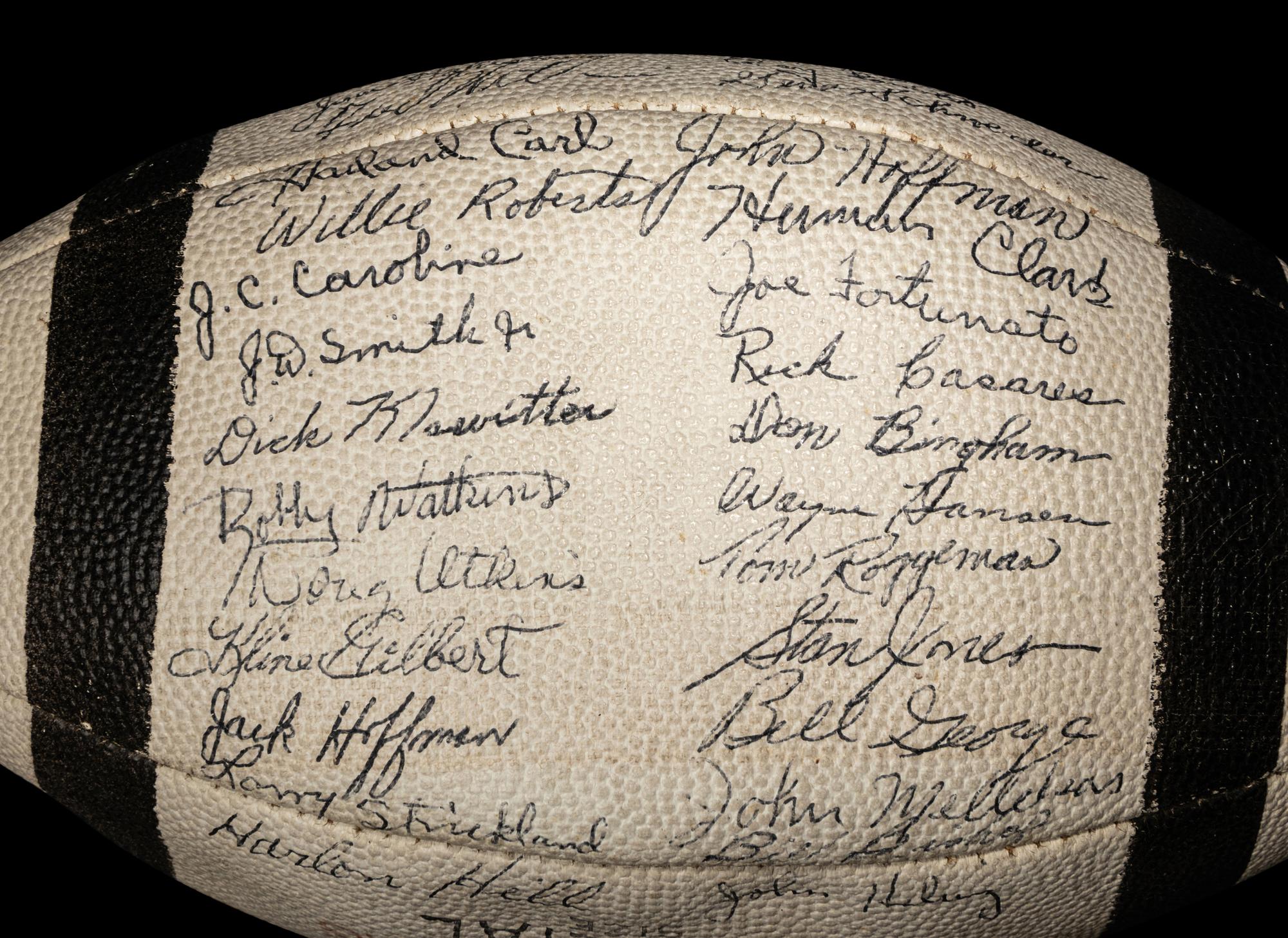 A 1956 Chicago Bears Team Signed Autograph Wilson Football With 40 Signatures, Including Four Hall of Famers (BAS Beckett Authentication Services Certified),