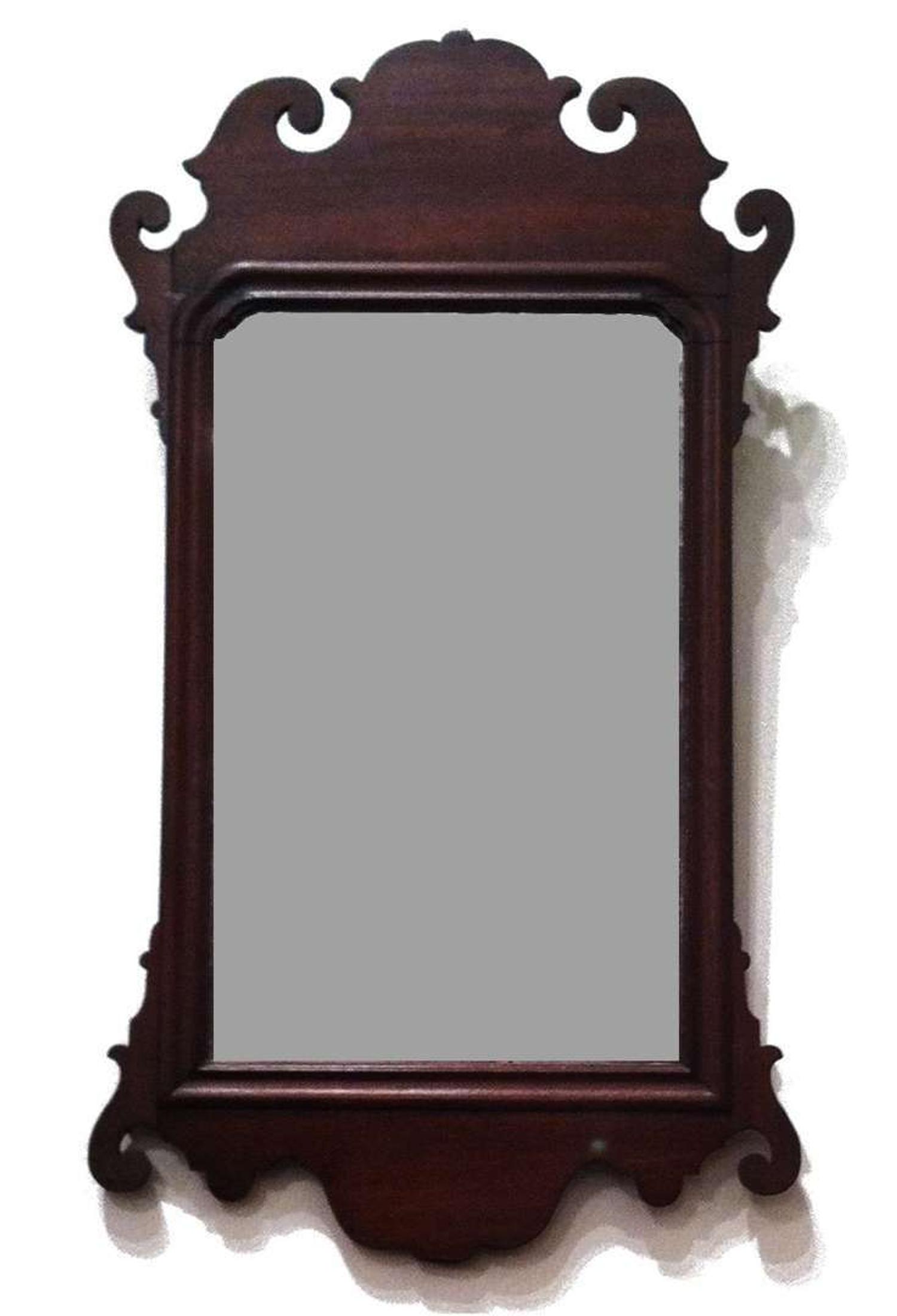 Chippendale mahogany looking glass bearing paper label of john elliott, jr. (1739-1810), philadelphia, pa, circa 1775