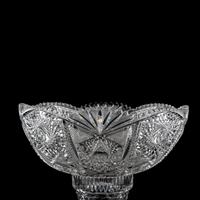 A Brilliant-Period Cut Glass Punch Bowl and Stand