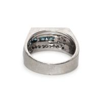 IRRADIATED BLUE DIAMOND AND DIAMOND RING