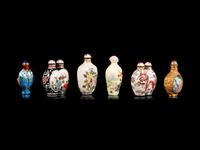 Six Chinese Metal and Metal Snuff Bottles