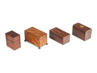 Three English Tea Caddies and a Letter Box
