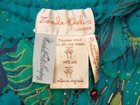 Zandra Rhodes, Painted Teal Silk Dress
