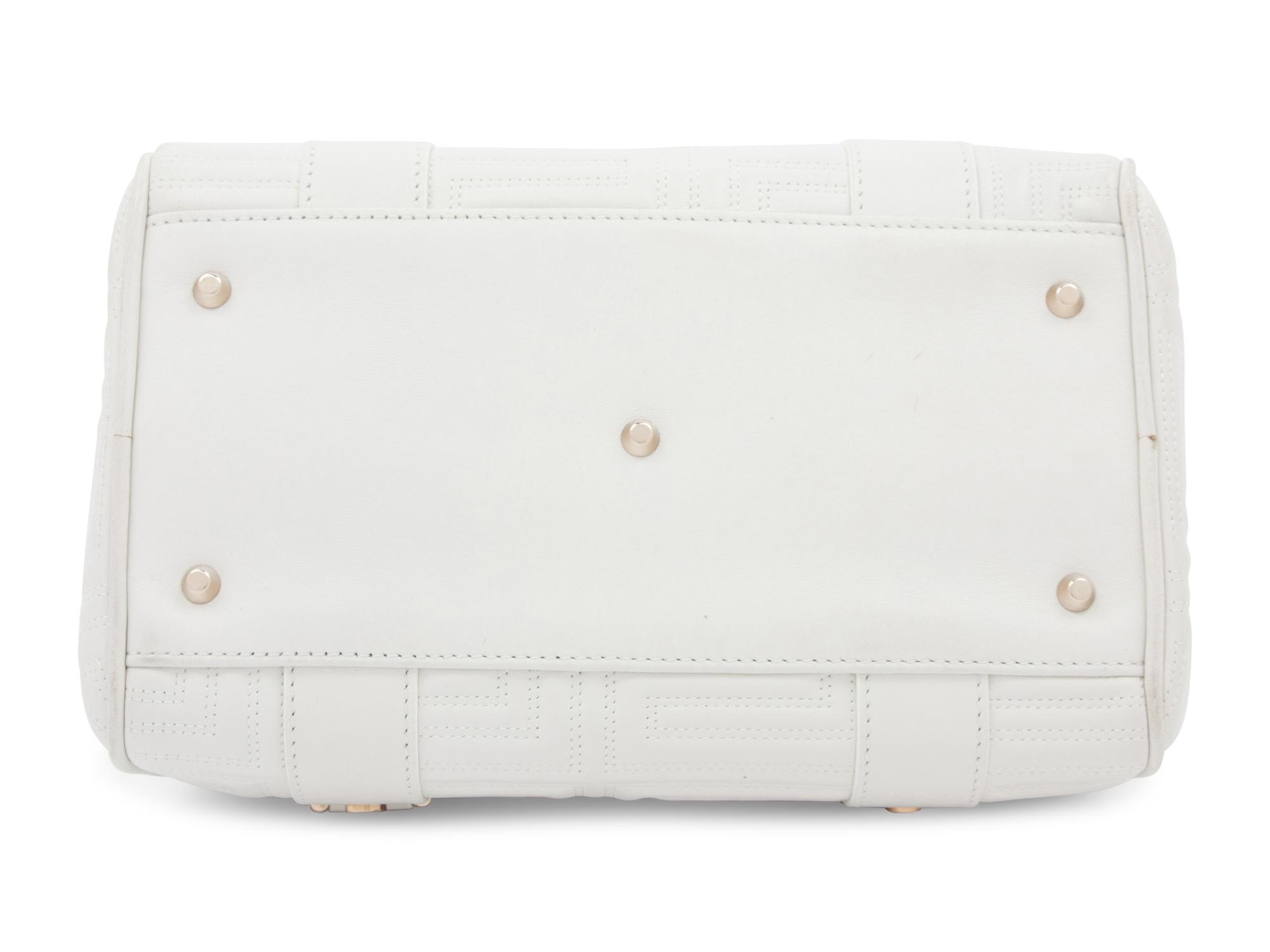 Versace White Quilted Leather Bag, 2000s