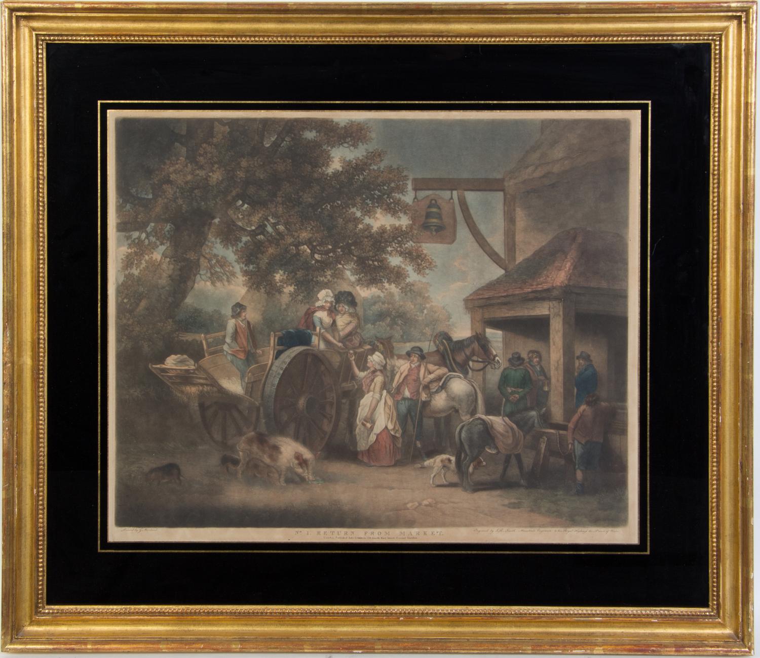 John Raphael Smith, (British, 1752-1812), Return from Market, after George Morland.