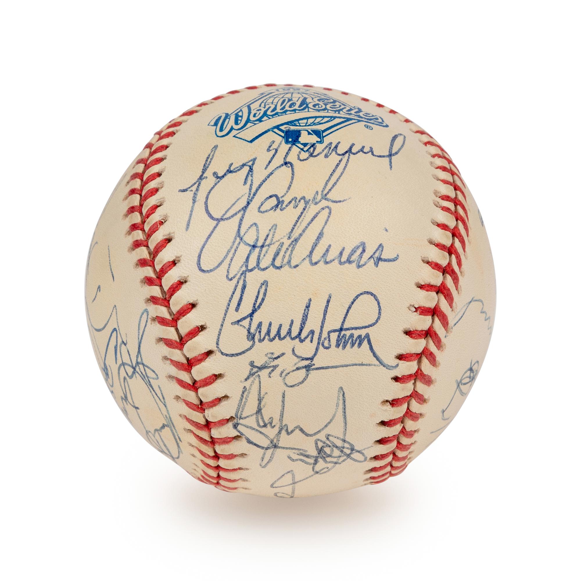A 1997 Florida Marlins World Series Champions Team Signed Autograph Baseball - 33 Signatures (Beckett Authentication Services Letter)