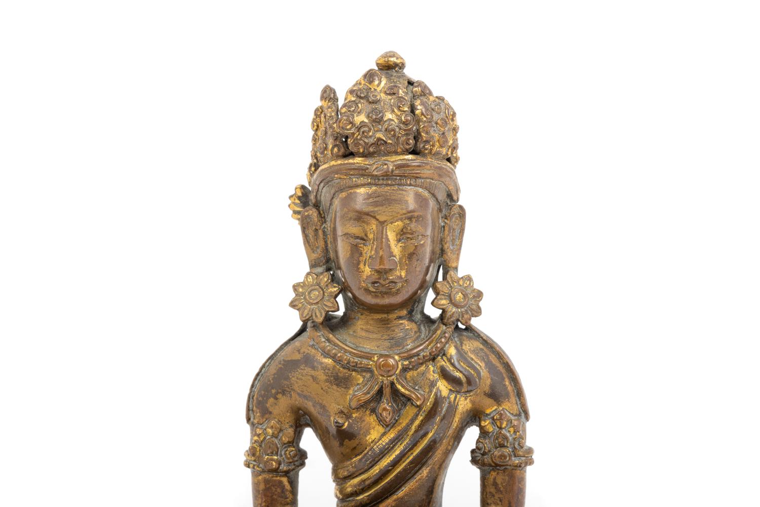 A Gilt Bronze Seated Figure of Amitayus
