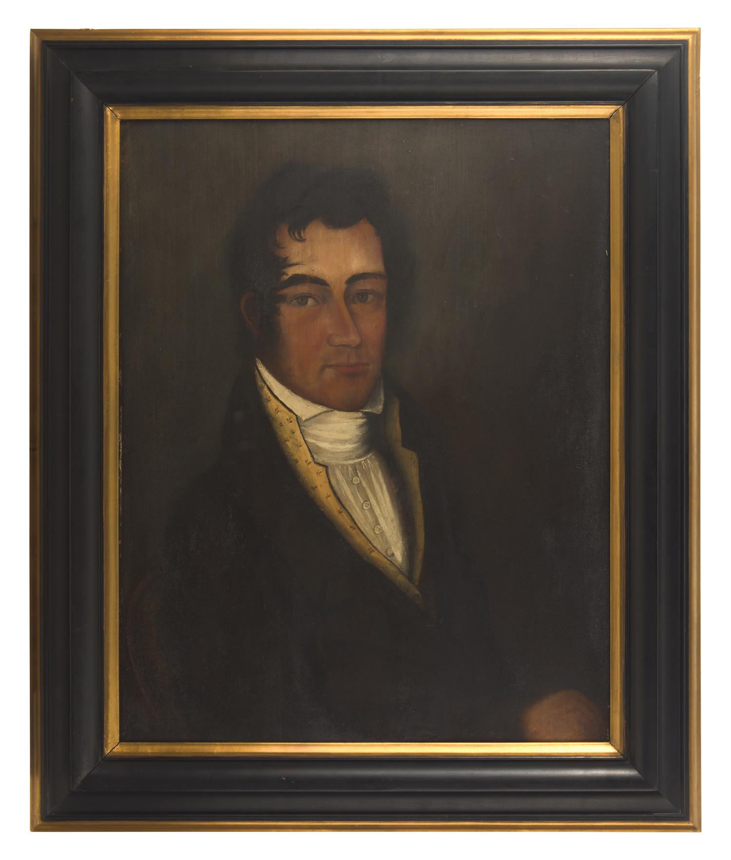 American School 19th Century, A Pair Of Portraits: Alonzo B. Dort And Mary Anne Dort