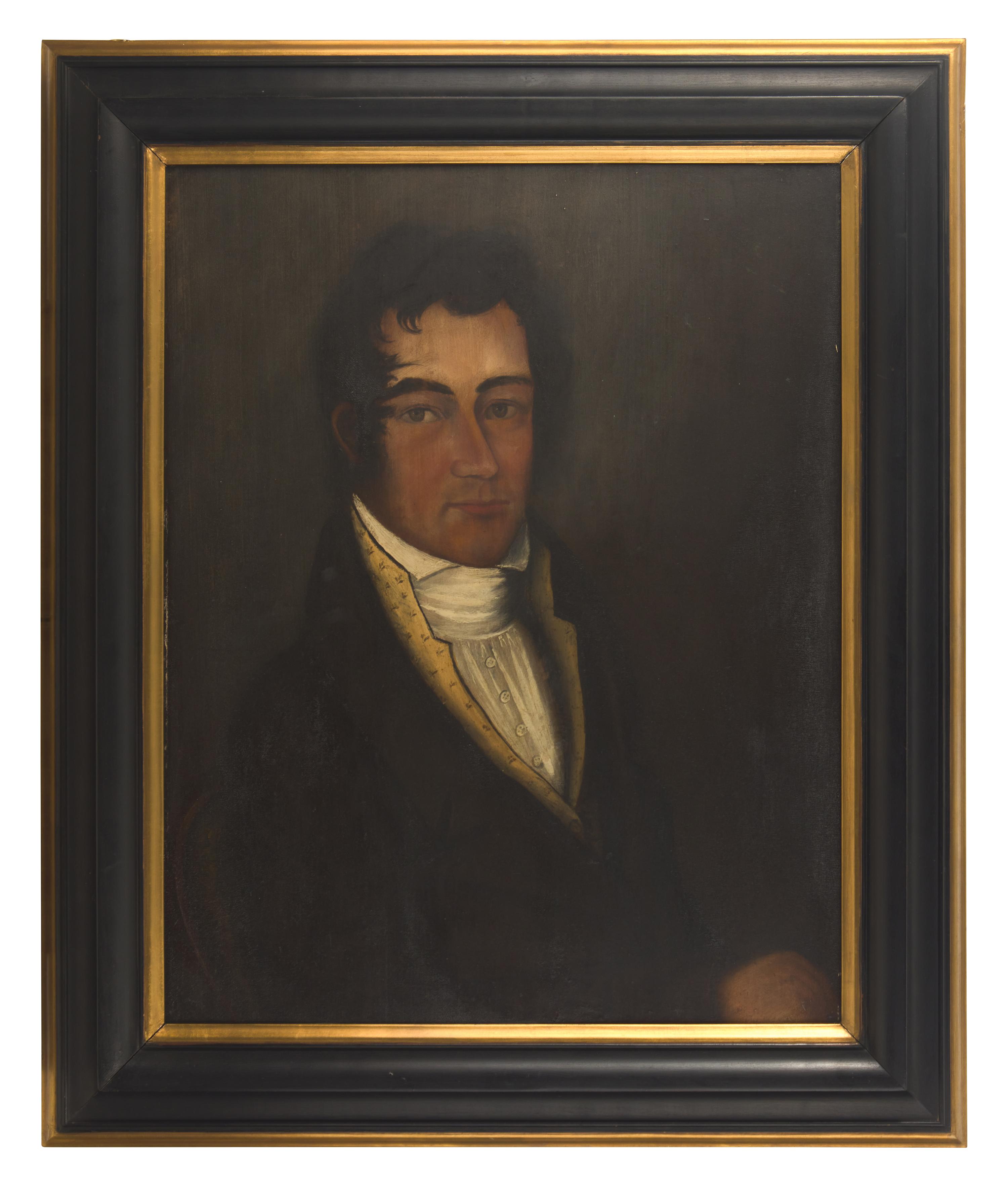 American School 19th Century, A Pair Of Portraits: Alonzo B. Dort And Mary Anne Dort