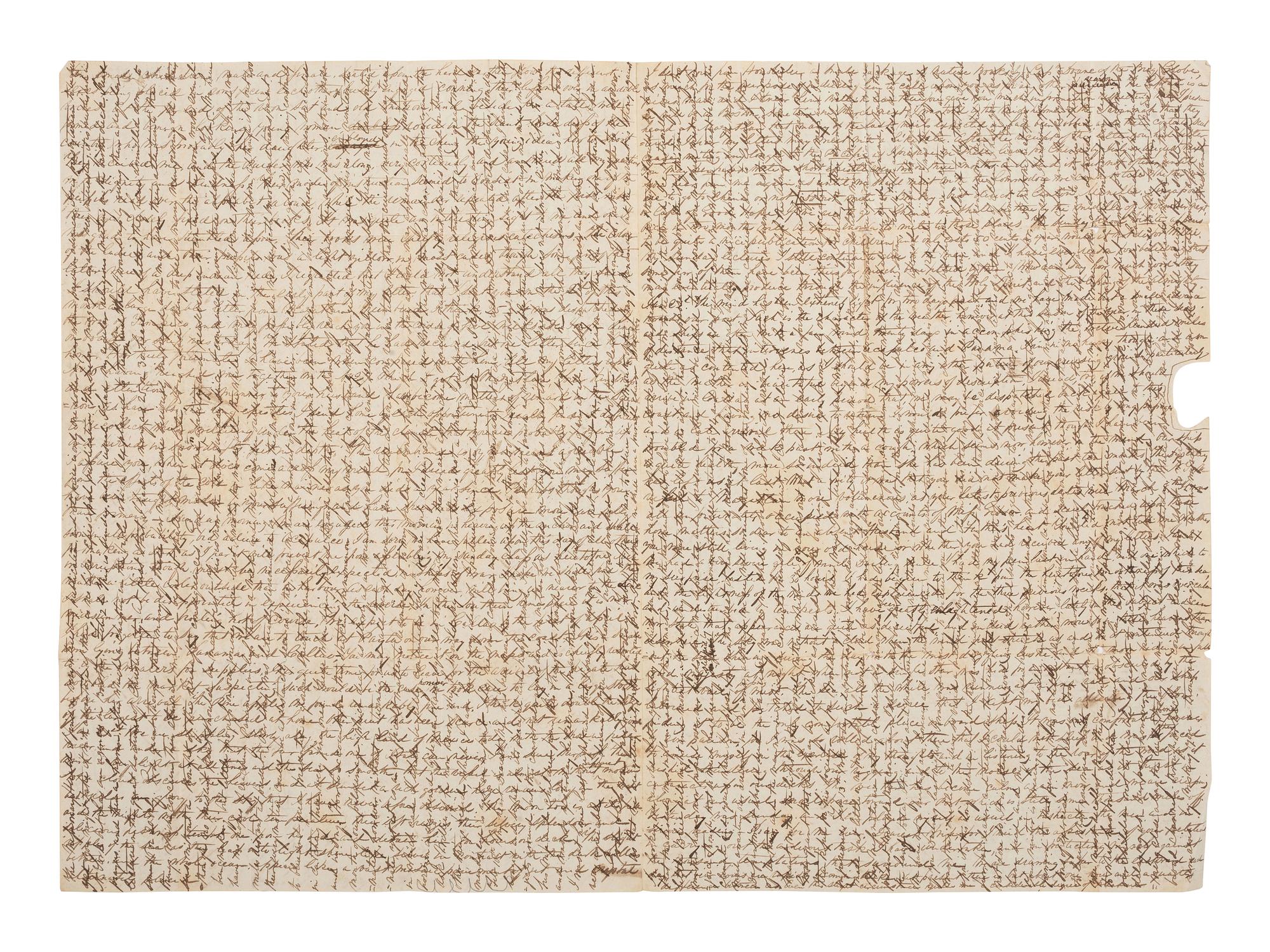 [MEXICAN WAR]. Letter written by Naval Surgeon Dr. William J. Powell. Acapulco, Mexico, 1845.