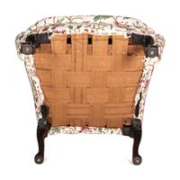 A George III Shell Carved Mahogany Claw and Ball Foot Easy Chair